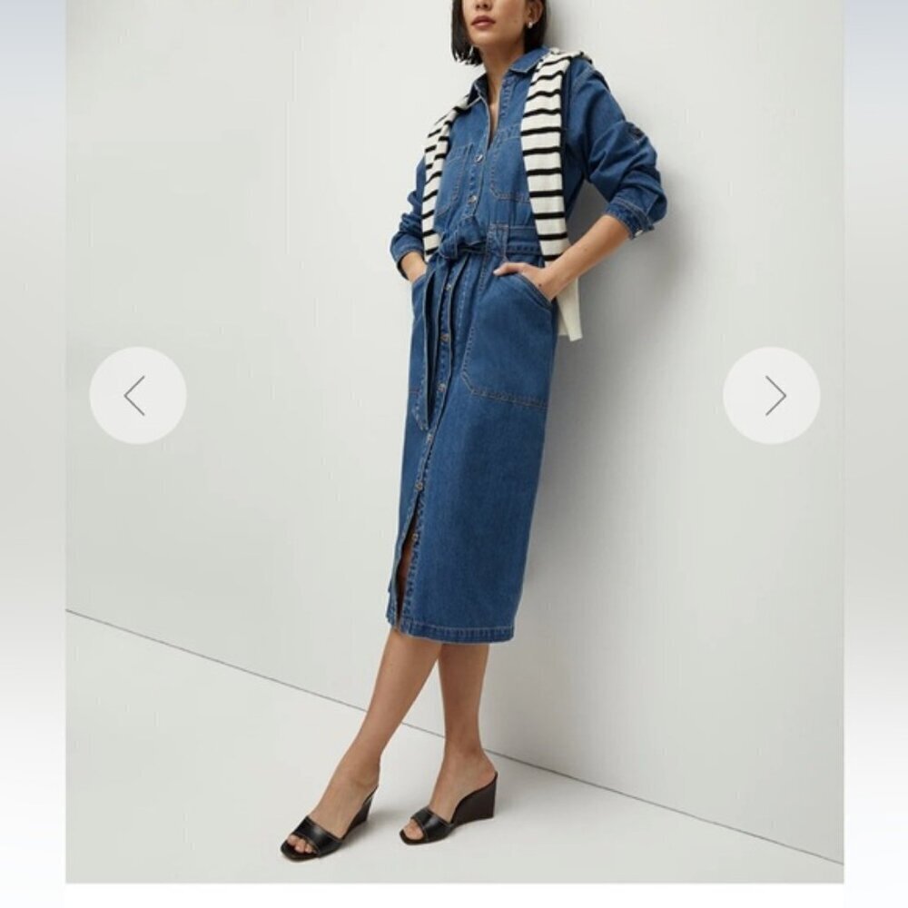 Veronica Beard Evelyn Chambray Dress - Picture 11 of 13